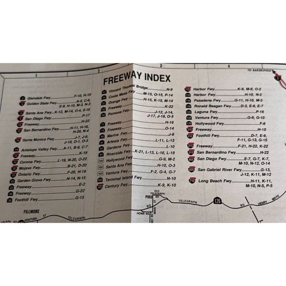 Vintage Rare 1996 Los Angeles Freeway Systems AAA Map Original - Picture 6 of 8
